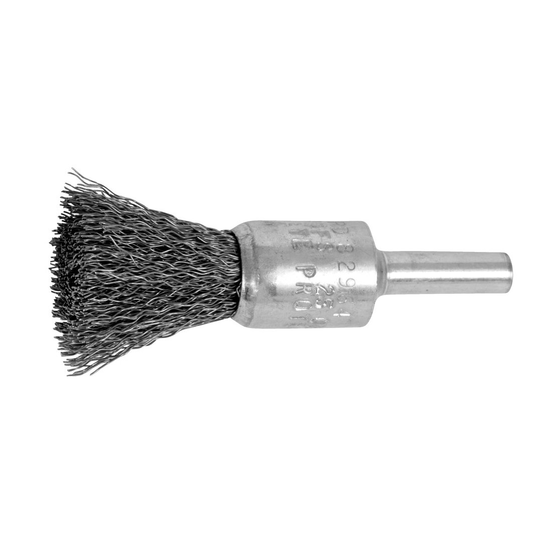 1/2IN CRMPD WIRE END BRUSH .010 CS 1/4IN