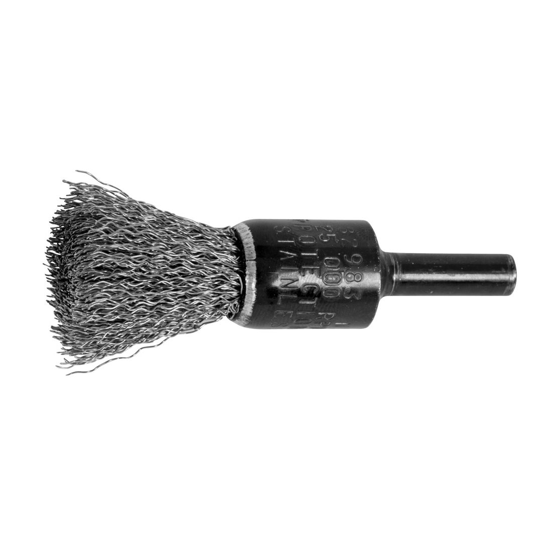 1/2IN CRMPD WIRE END BRUSH .010 SS 1/4IN