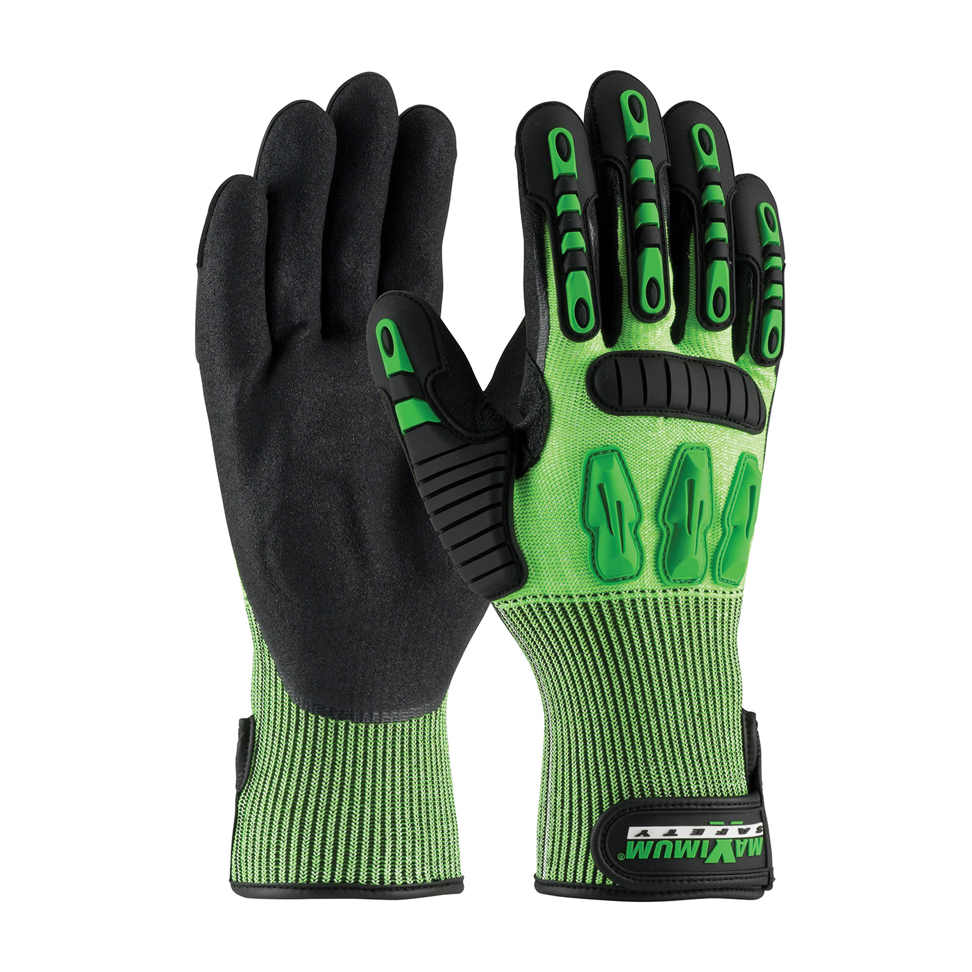 GLOVES GP MECHANICS 2XL NITRILE BK/GRN