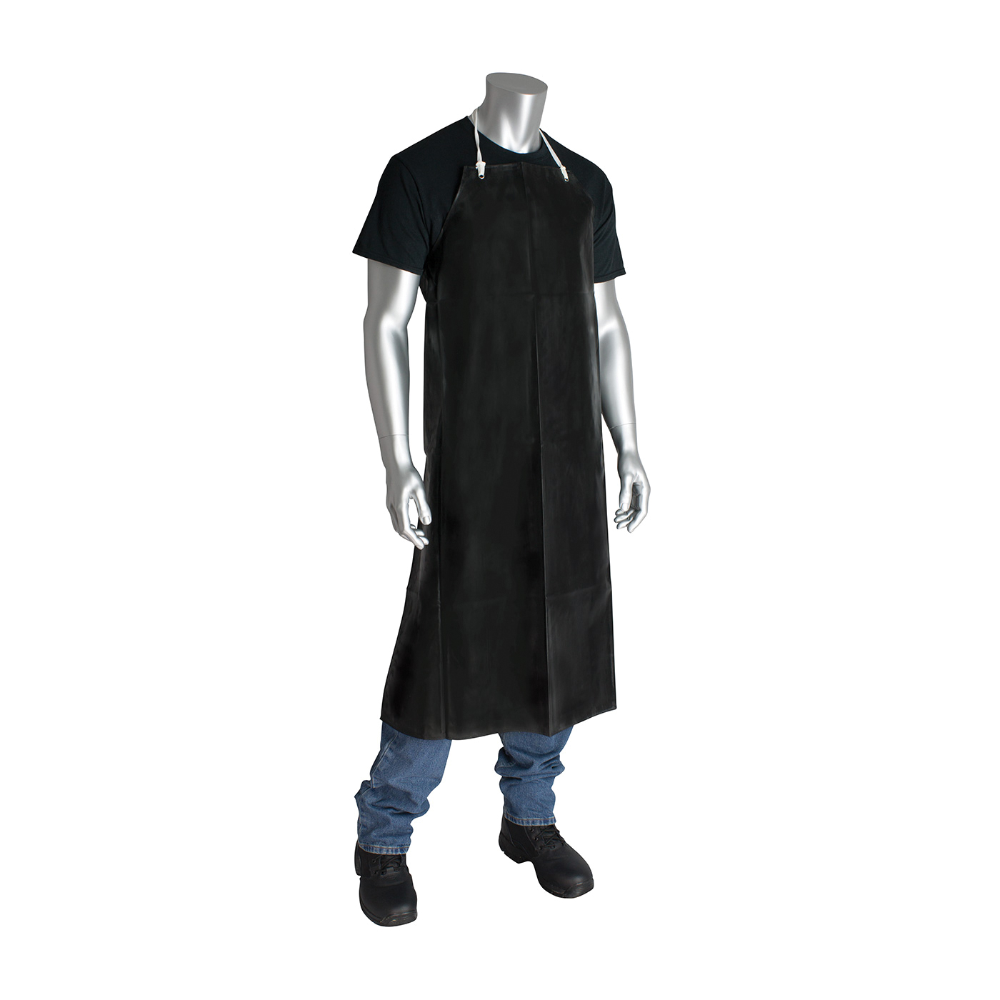 APRON BIB DISPO BLK NEO 45IN 33IN