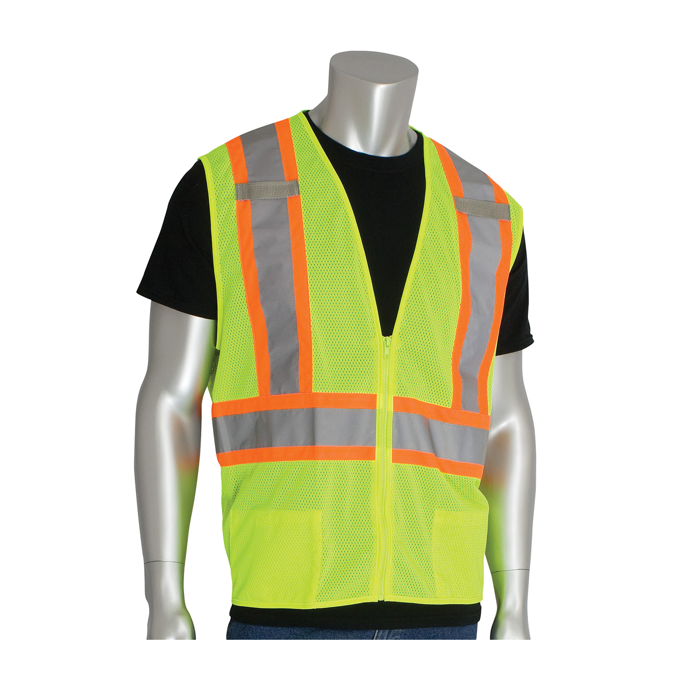 VEST ACS SAF S HI-VIZ LIME YEL POLYEST