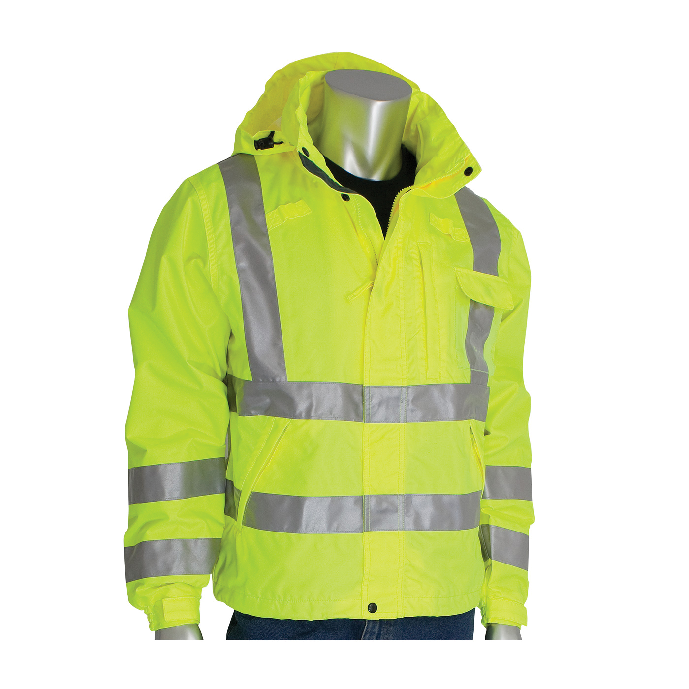 JACKET RAIN UNISEX 2XL HI-VIZ YEL 62IN