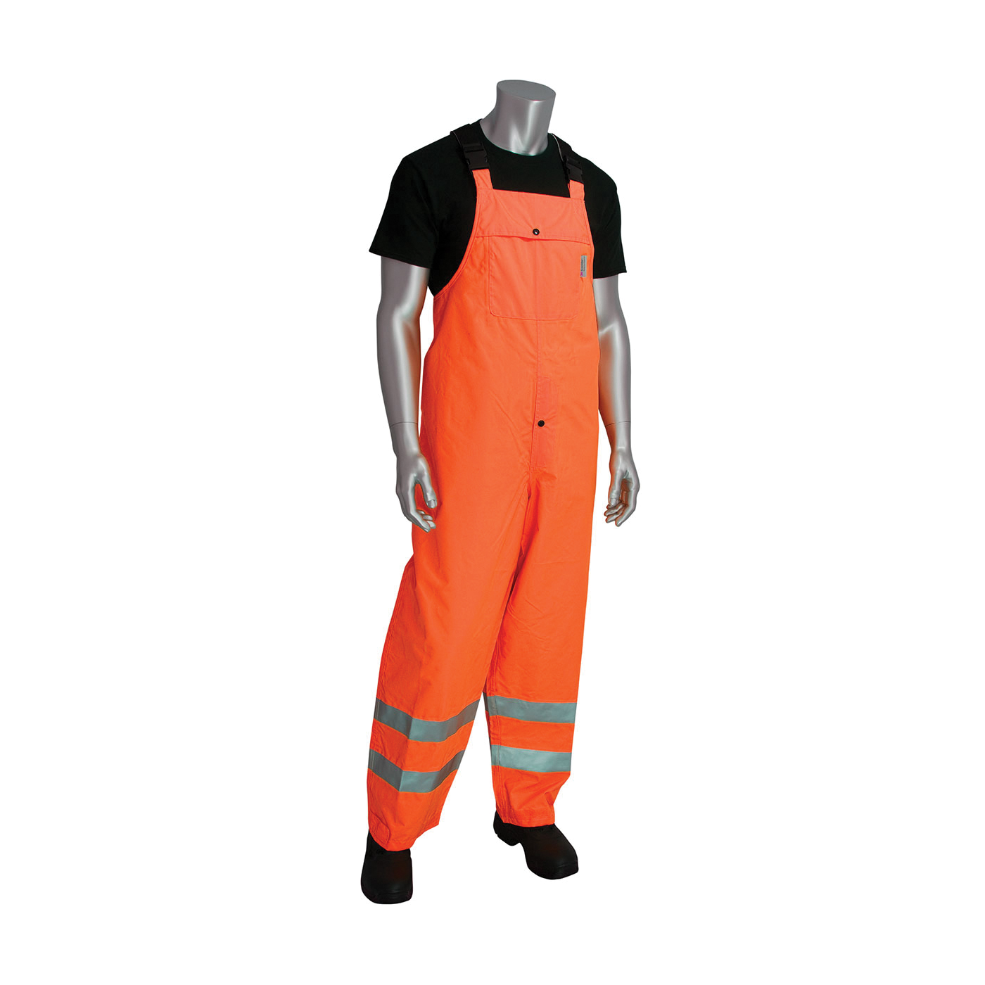 PANT BIB RAIN 2XL HI-VIZ ORN POLYEST