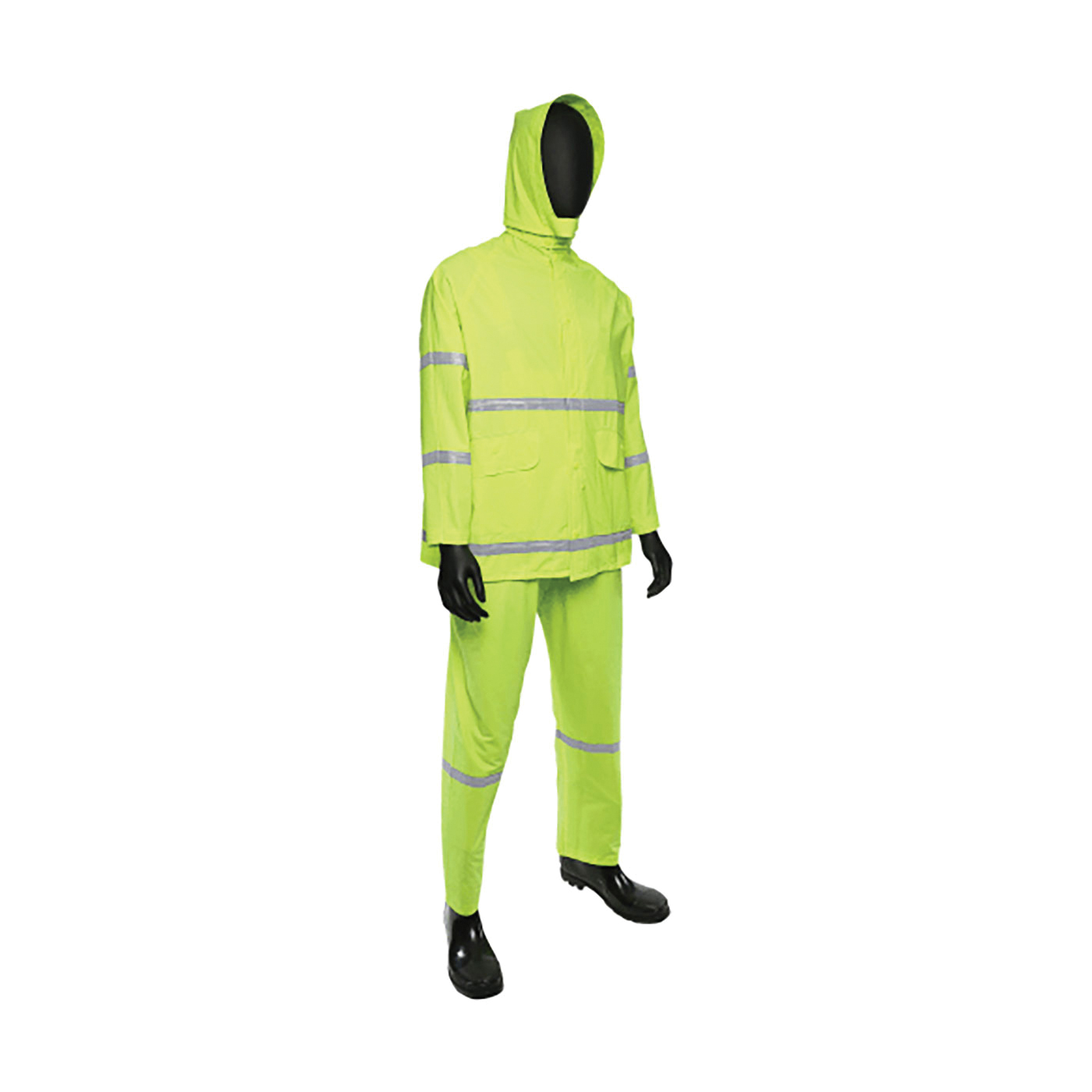 RAINSUIT 2XL LIME GRN POLYEST/PVC 52IN