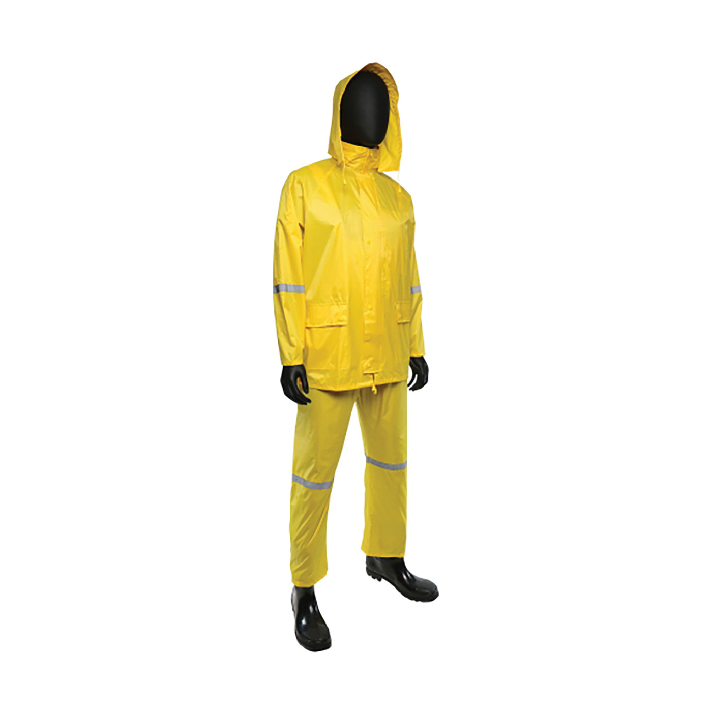 RAINSUIT 3XL SIL/YEL 170T POLYEST/PVC