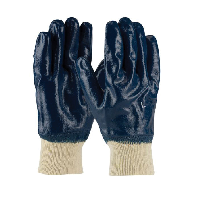 GLOVES CTD FULLY L NITRILE BL 10.6IN