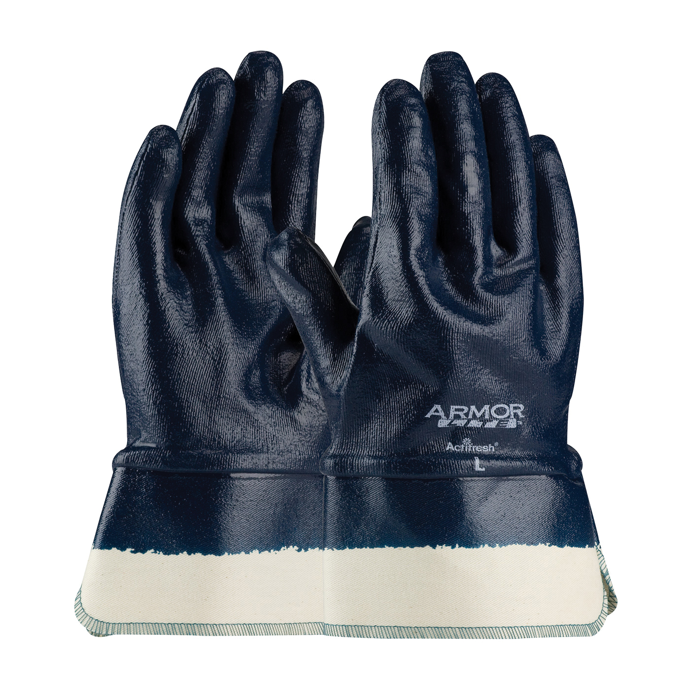 GLOVES CHEMICAL-RESISTANT L NITRILE BL