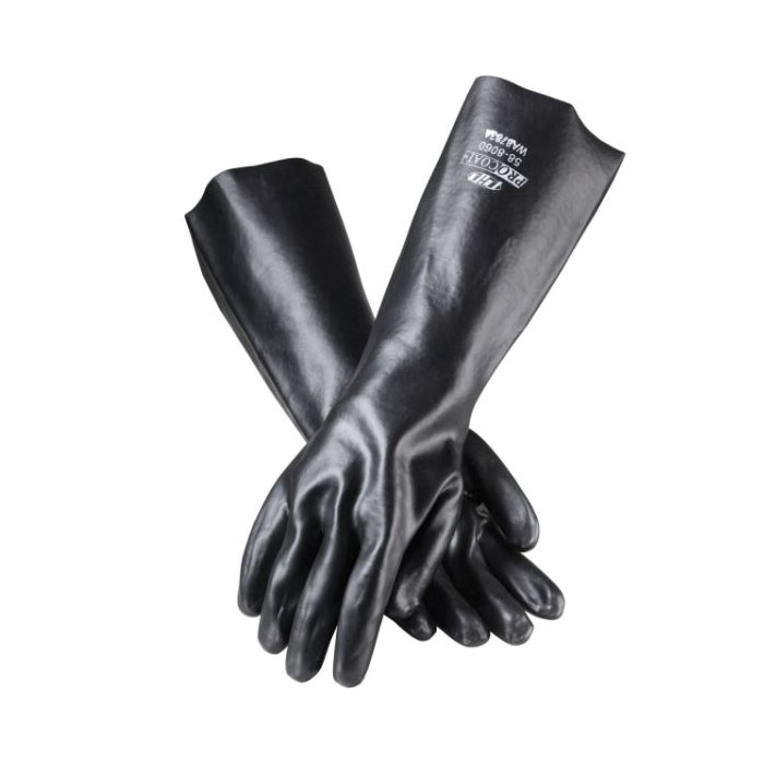 GLOVES CTD FULLY UNIV COTTON BK 18IN PVC
