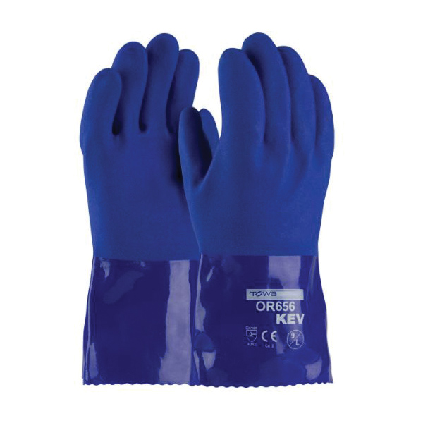 GLOVES RESISTANT CUT L PVC KEVLAR A3 BL