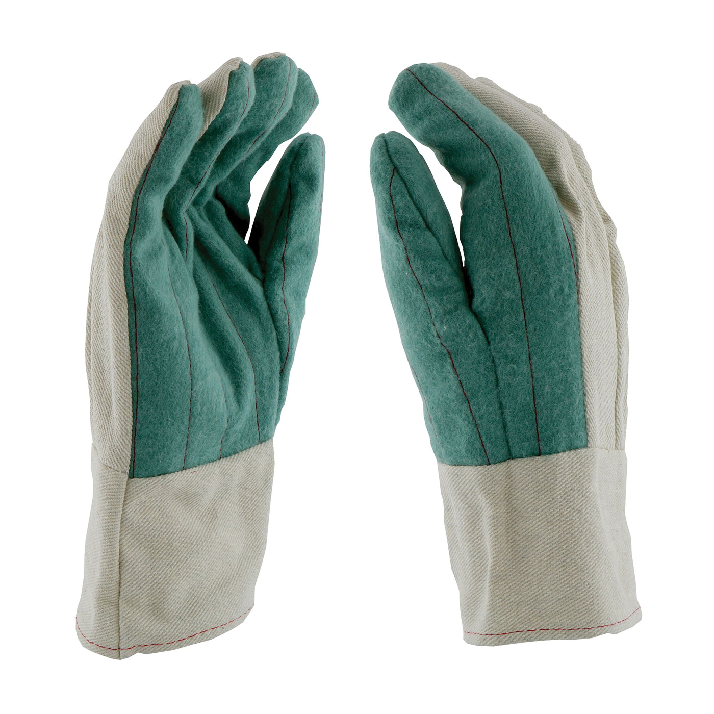 GLOVES HOT MILL XL COTTON GRN/NAT 11IN