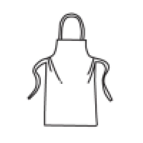APRON BIB UNIV WHT PP 36IN 28IN TIE WTR