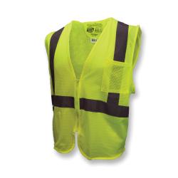 VEST SAF M HI-VIZ GRN POLYEST MESH 2 SIL