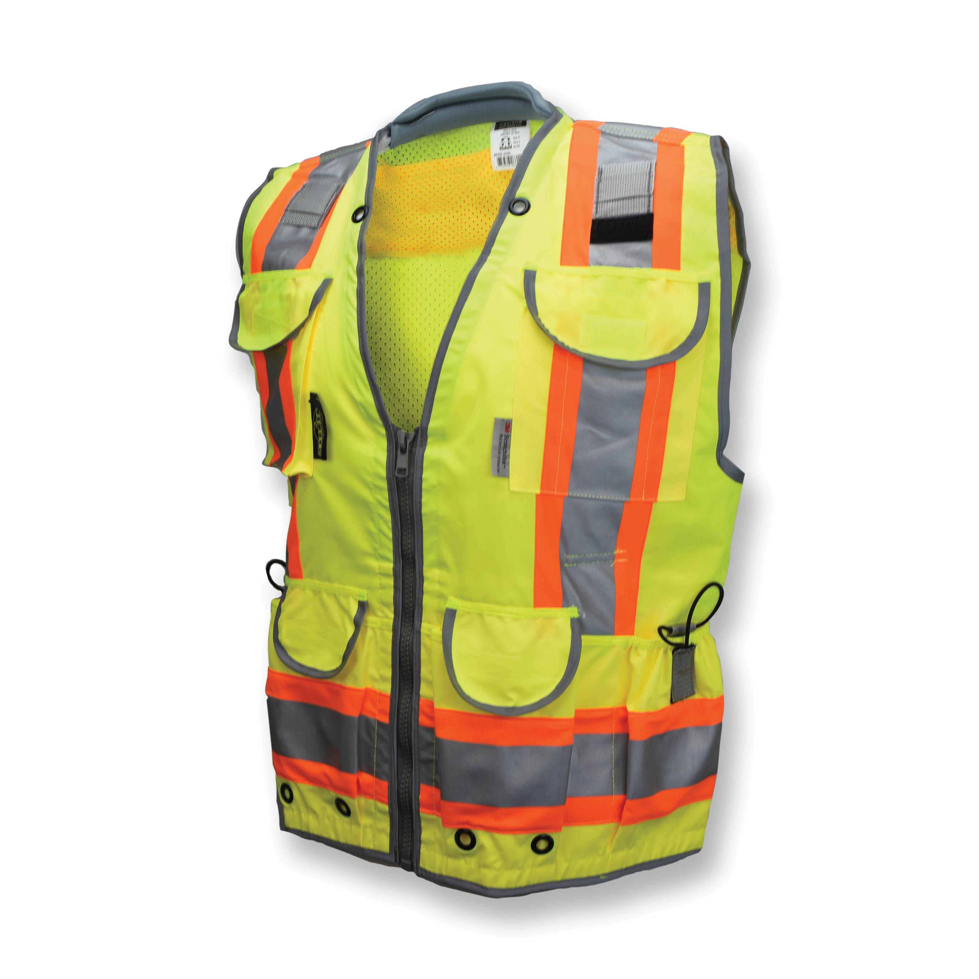 VEST SAF ENGR 2XL HI-VIZ GRN #8 ZIPPER 8