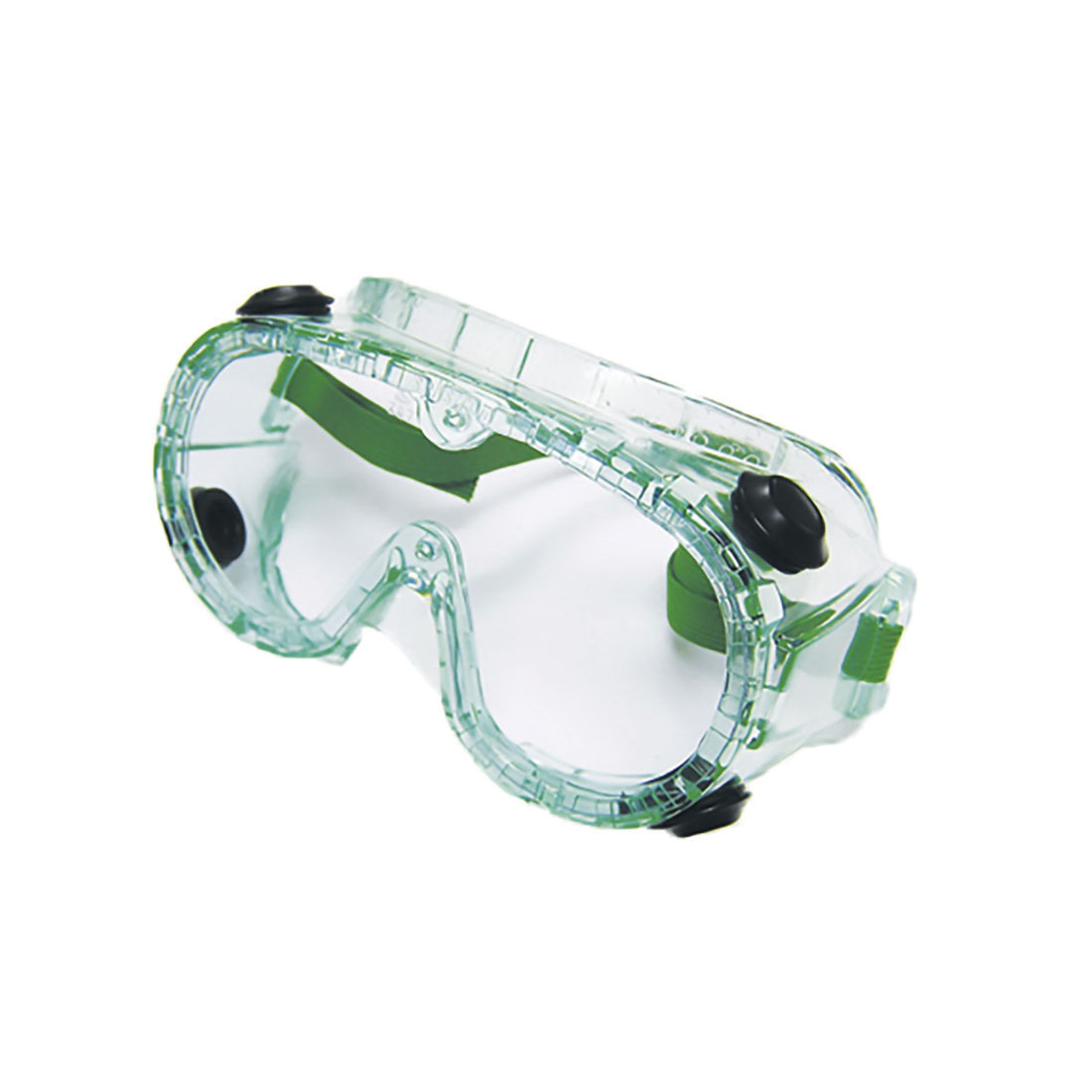 GOGGLE SAF A-FOG CLEAR POLYCARBONATE GRN