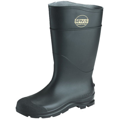 BOOT SERVUS ECON KNEE 16IN PVC BLK