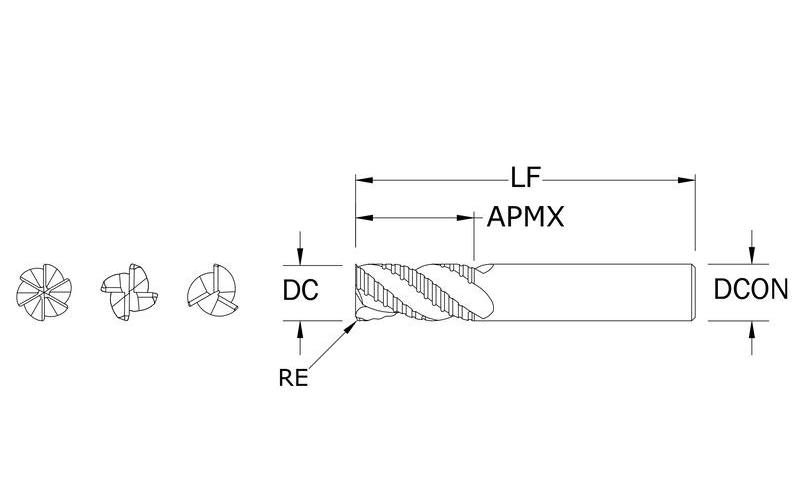 MILL END 1/2IN 1IN 4 1/2IN 3IN ALTIN CTD