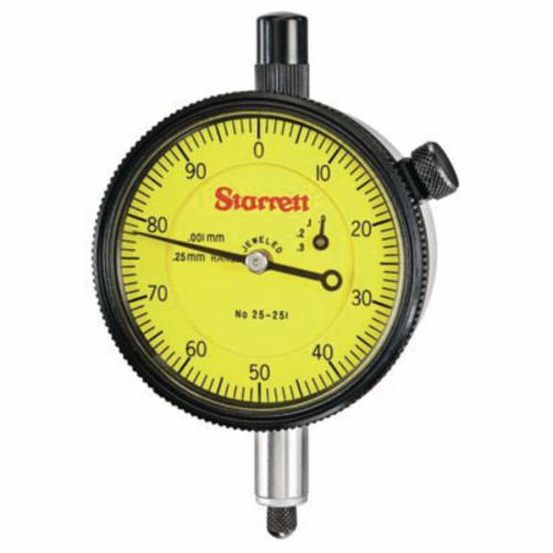 INDICATOR DIAL 0.025MM 0-100 0.001MM YEL