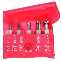 SET GA HOLE SM 1/8-1/2IN 2IN HALF BALL