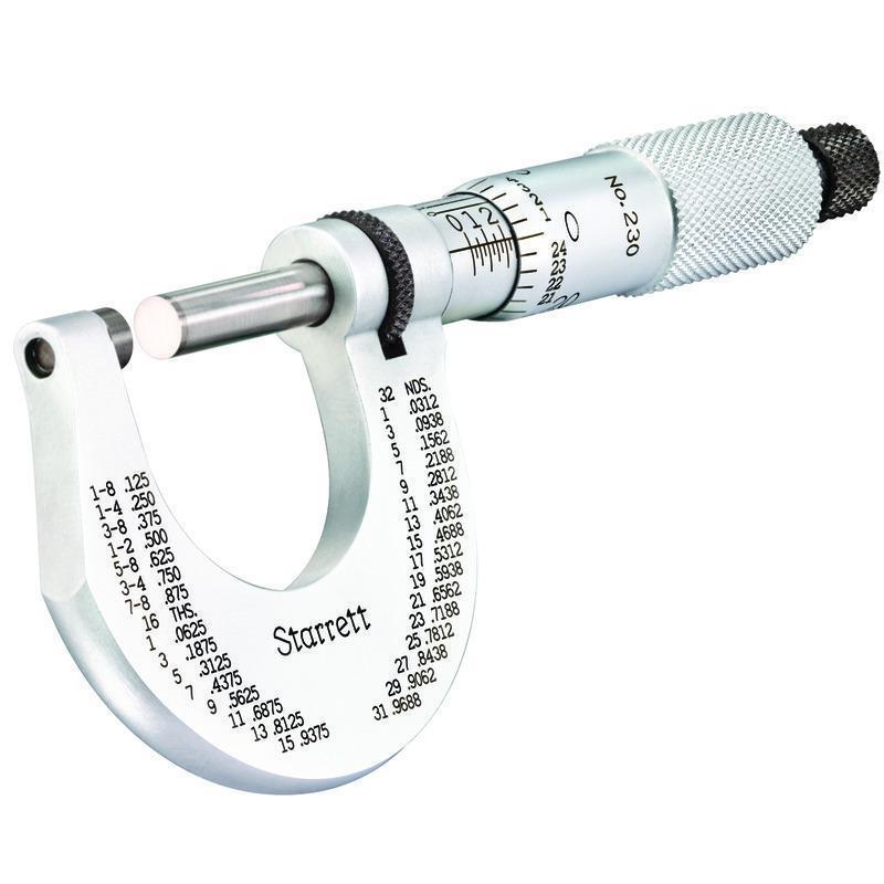 MICROMETER OUT 0-1IN 0.0001IN CARB FLT