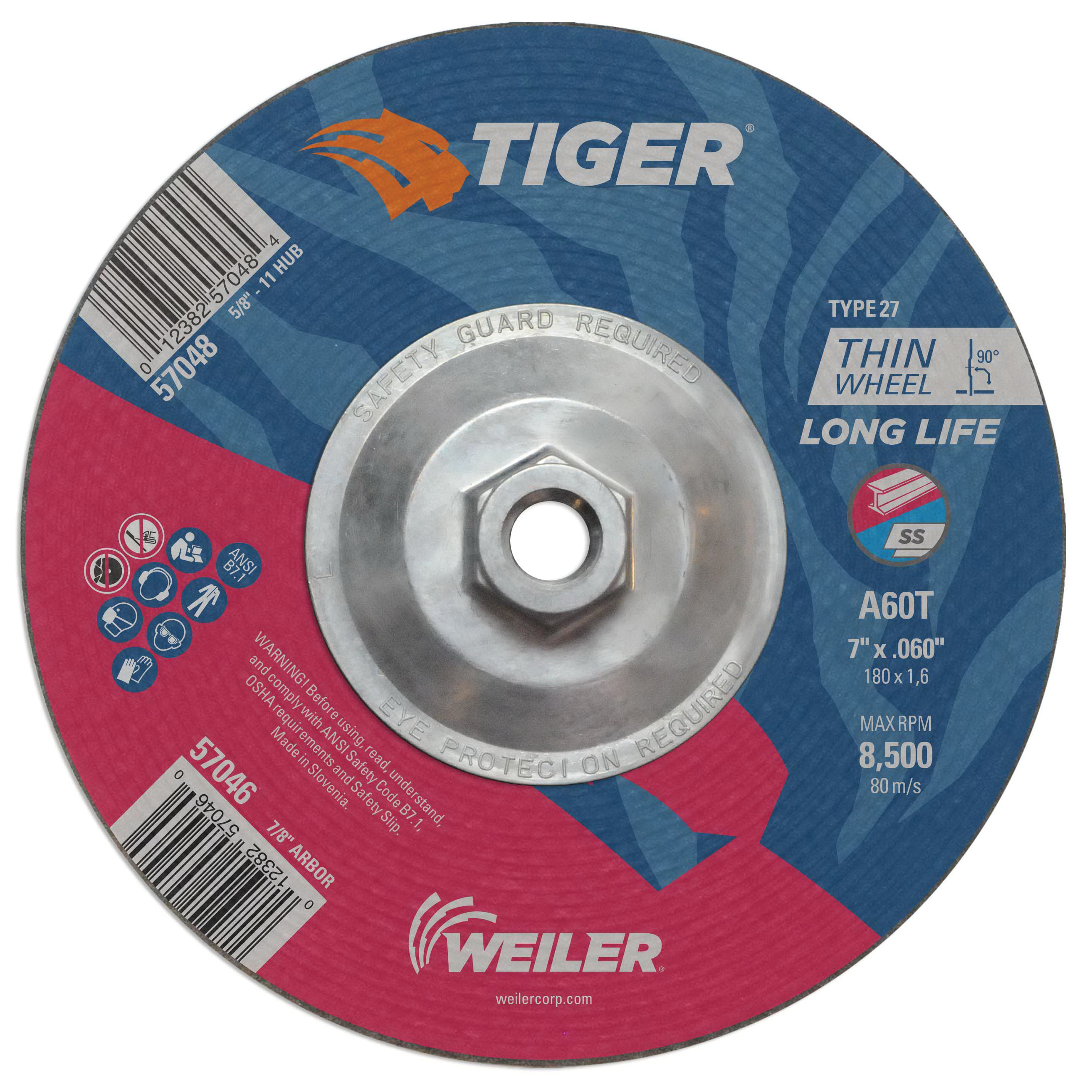 WHEEL CTG 7IN 0.06IN 5/8-11 UNC 60 FINE