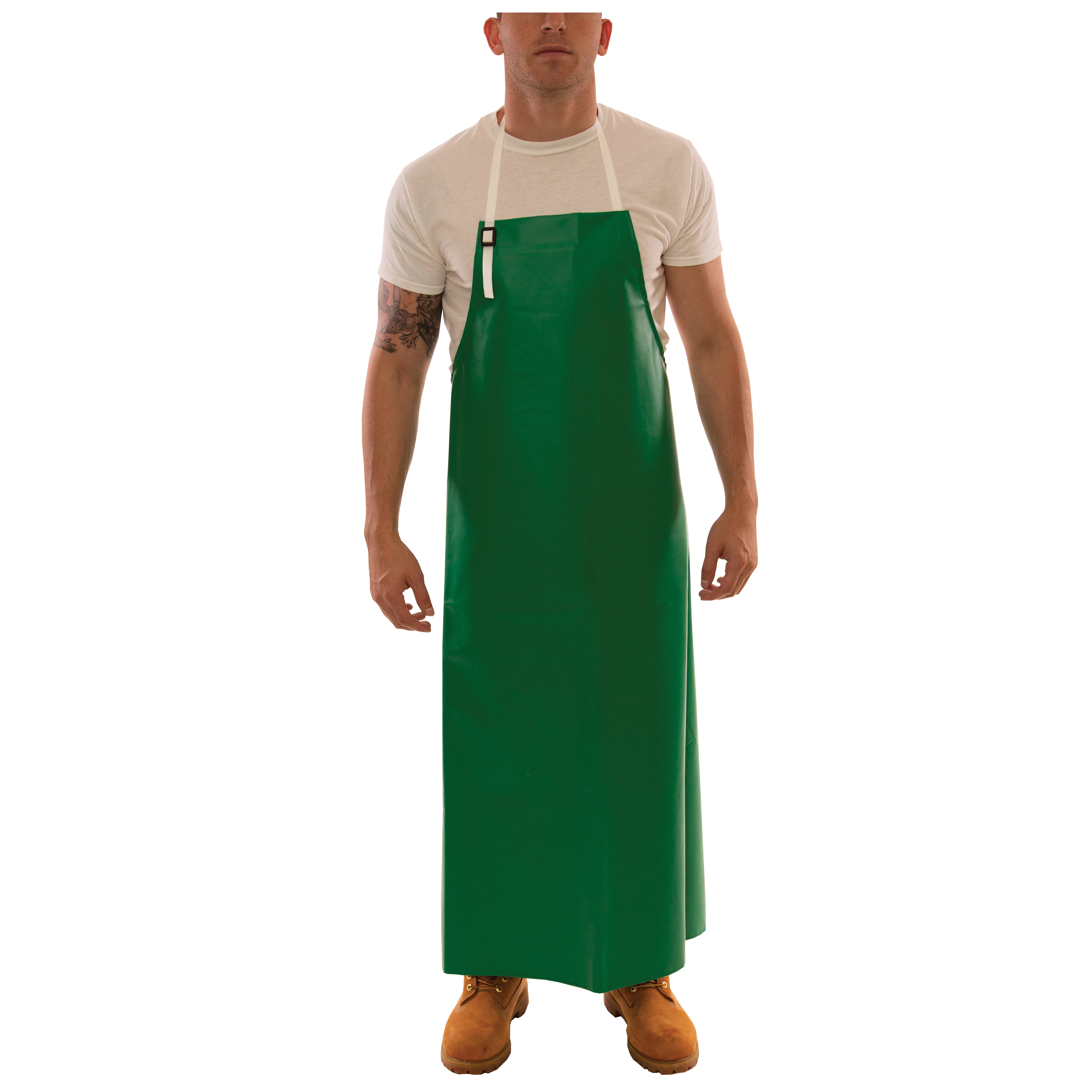 APRON BIB 17 MIL POLYEST 4FT 38IN GRN