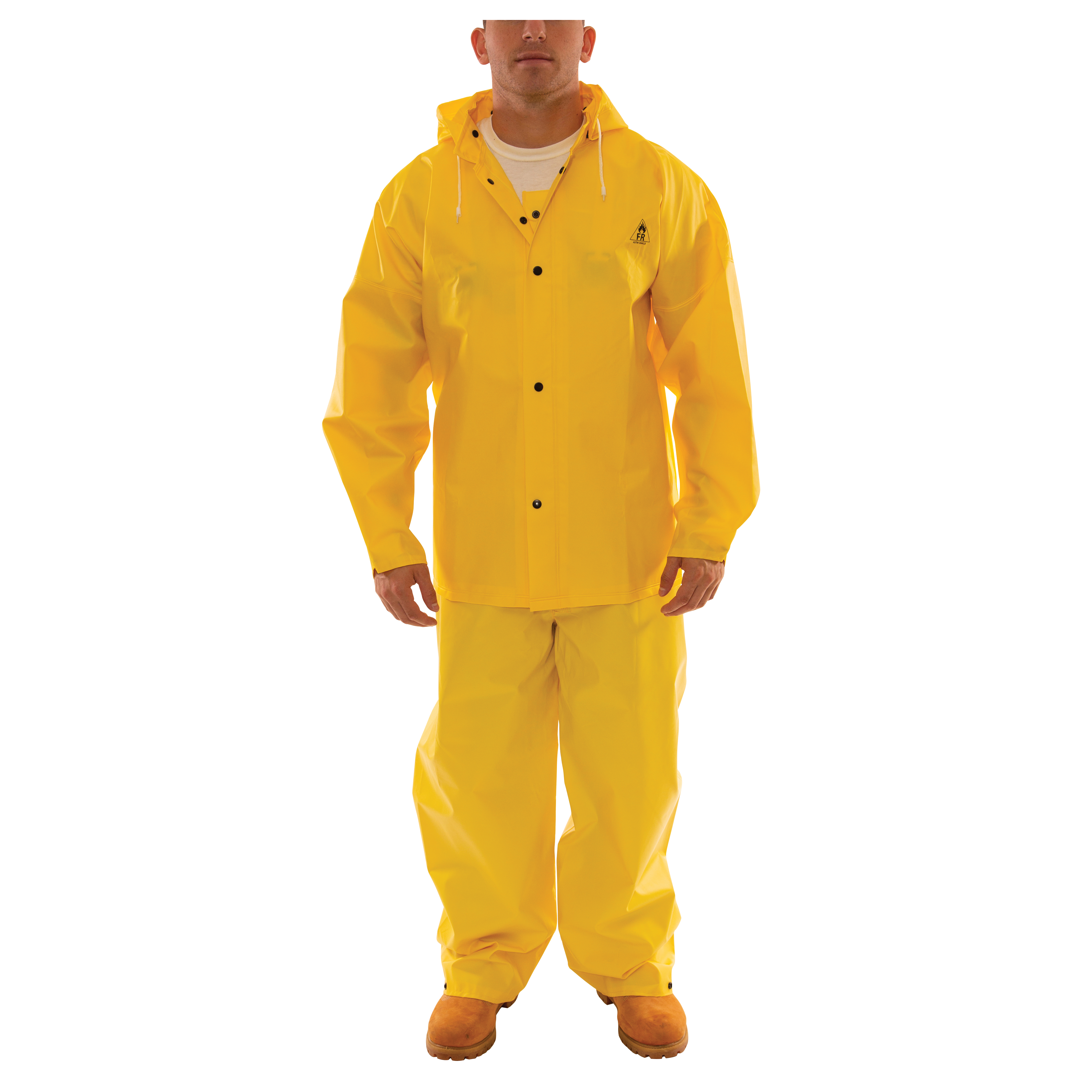 RAINSUIT 3XL YEL POLYEST/PVC 54IN 33IN