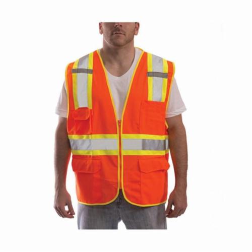 ANSI 107 CLASS 2 SAFETY VEST ORANGE SZ S