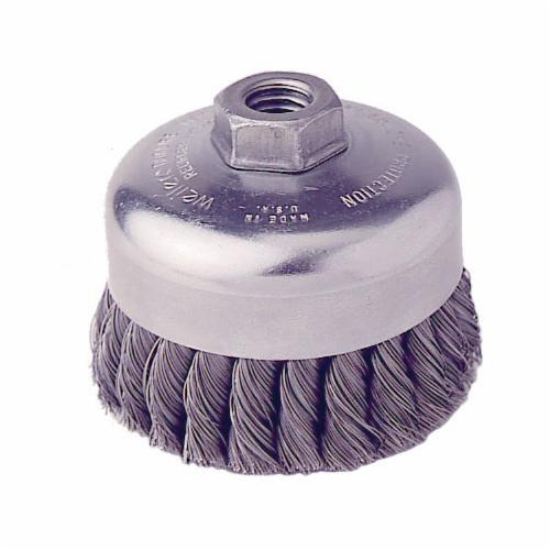 BRUSH CUP 4IN 5/8-11 UNC 0.023IN SST