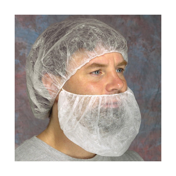 COVER BEARD UNIV 18IN WHT SPUNBOND PP