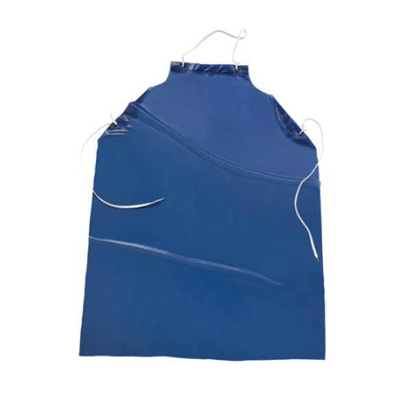 APRON BIB BL VINYL 45IN 35IN WAIST TIE